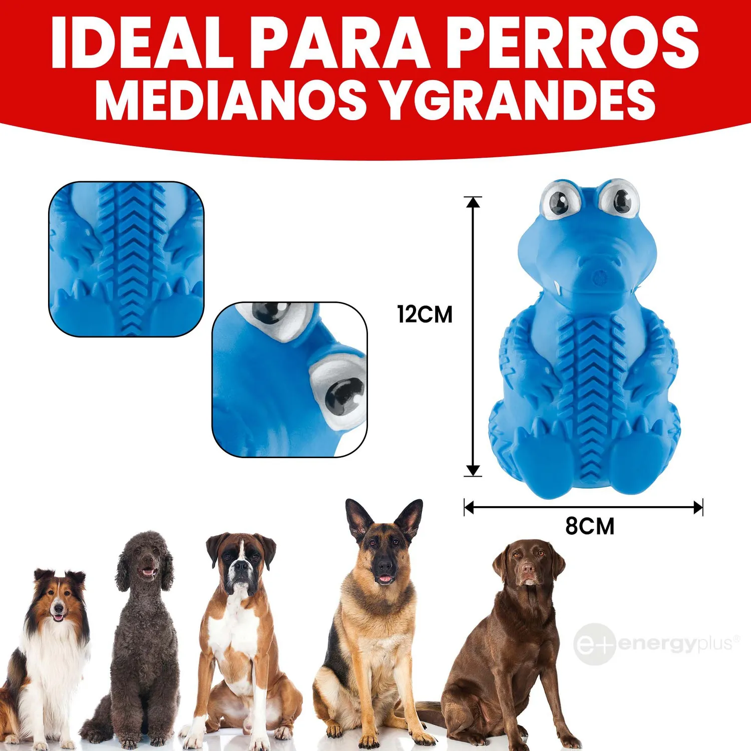 Juguete Para Perro Masticable Goma Para Azul 5