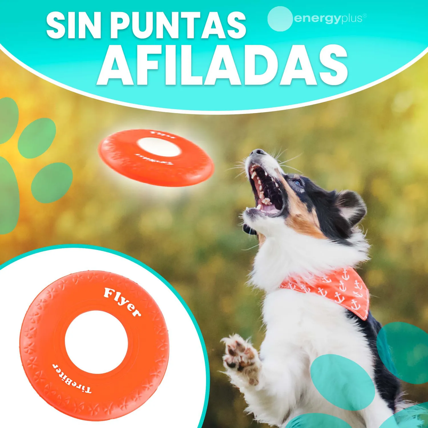Frisbee Para Perro De Goma Segura Naranja