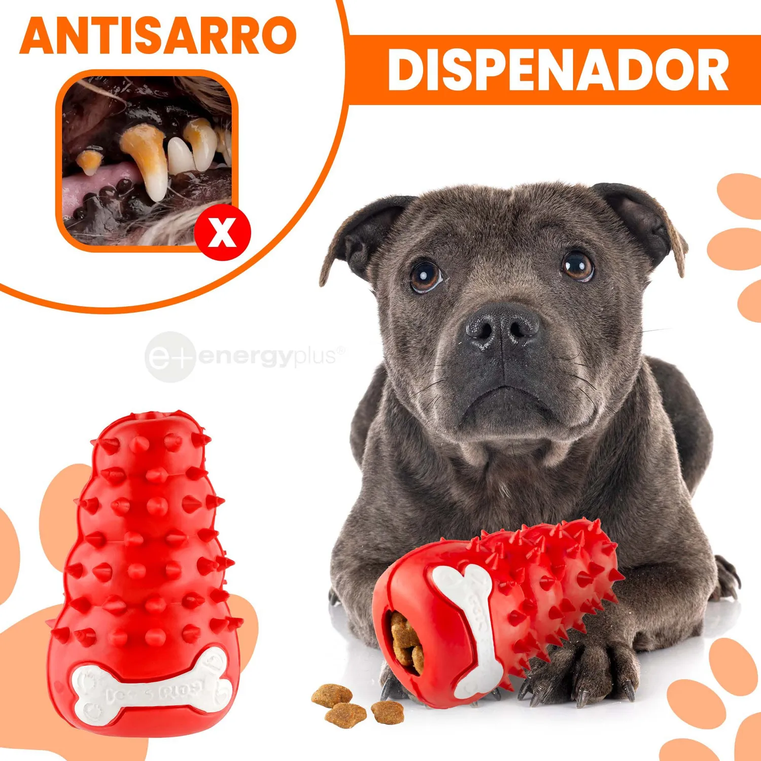 Juguete Para Perro Dispensador Rojo