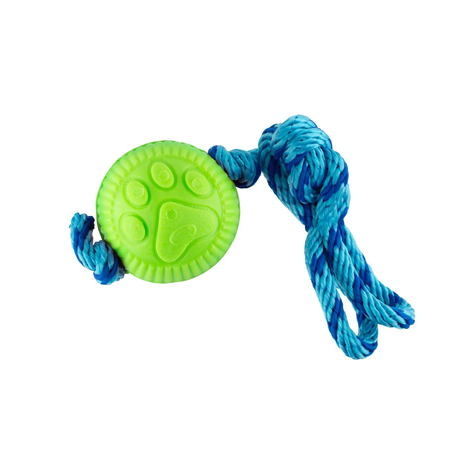 Juguete Para Perro Pelota Y Cuerda Med Verde