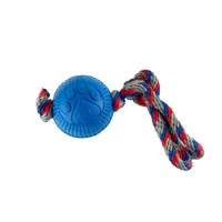 Juguete Para Perro Pelota Y Cuerda Med Azul