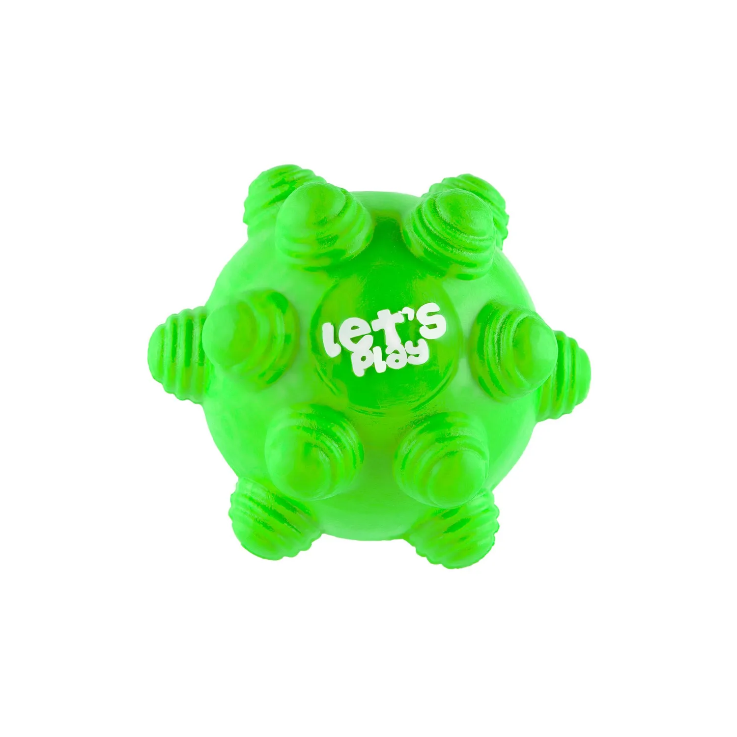 Juguete Para Perro Pelota Maciza Con Taches Verde