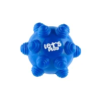 Juguete Para Perro Pelota Maciza Con Taches Azul