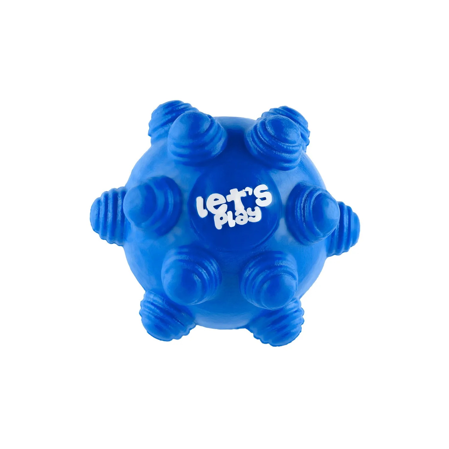 Juguete Para Perro Pelota Maciza Con Taches Azul