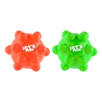 Kit X2 Pelotas Macizas En Goma Rebote Único Perros Naranja Verde