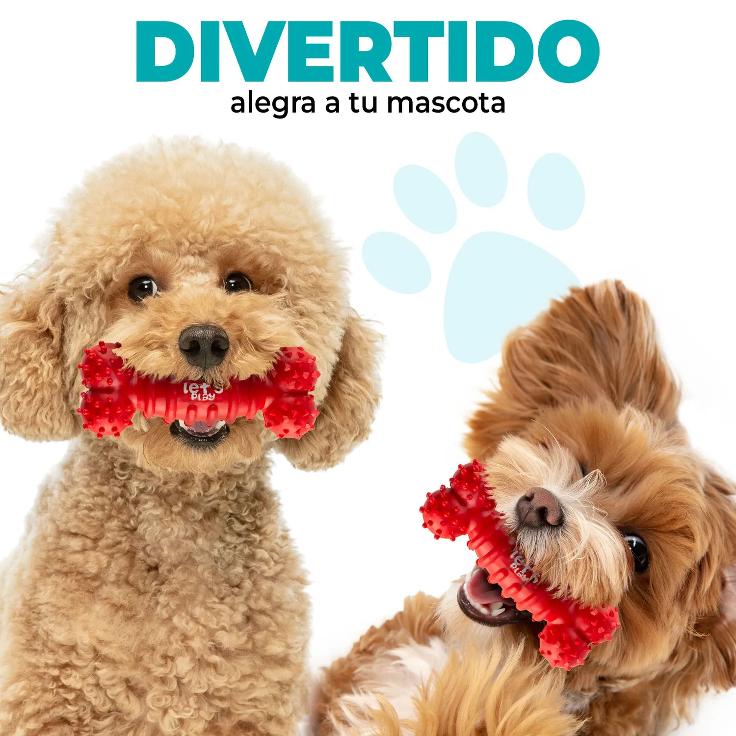 Hueso Goma Antisarro Perros Peq Y Medianos Rojo 4