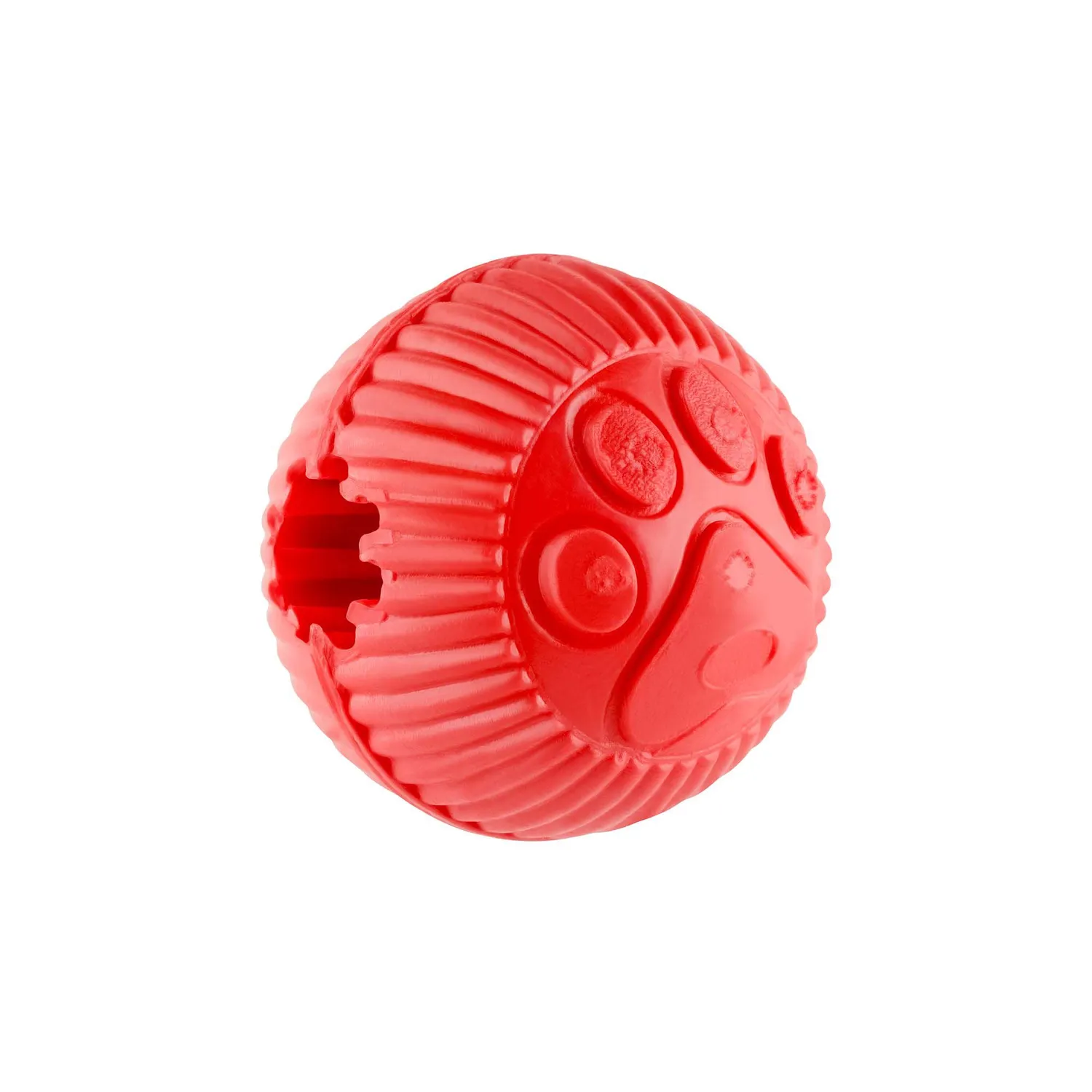 Pelota Con Dispensador Para Perros Rojo