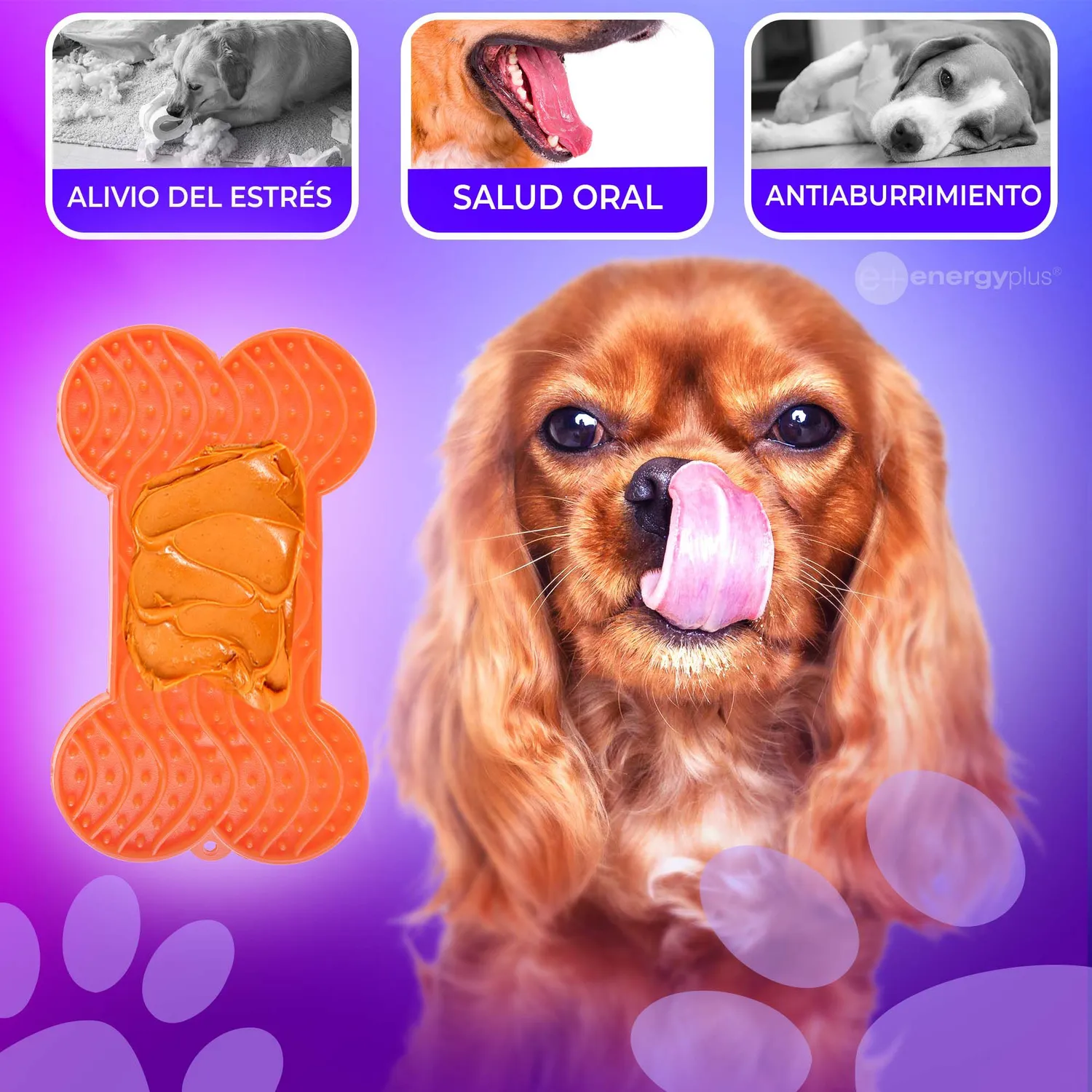 Lamedero y Juguete Antiansiedad Perros Naranja 4