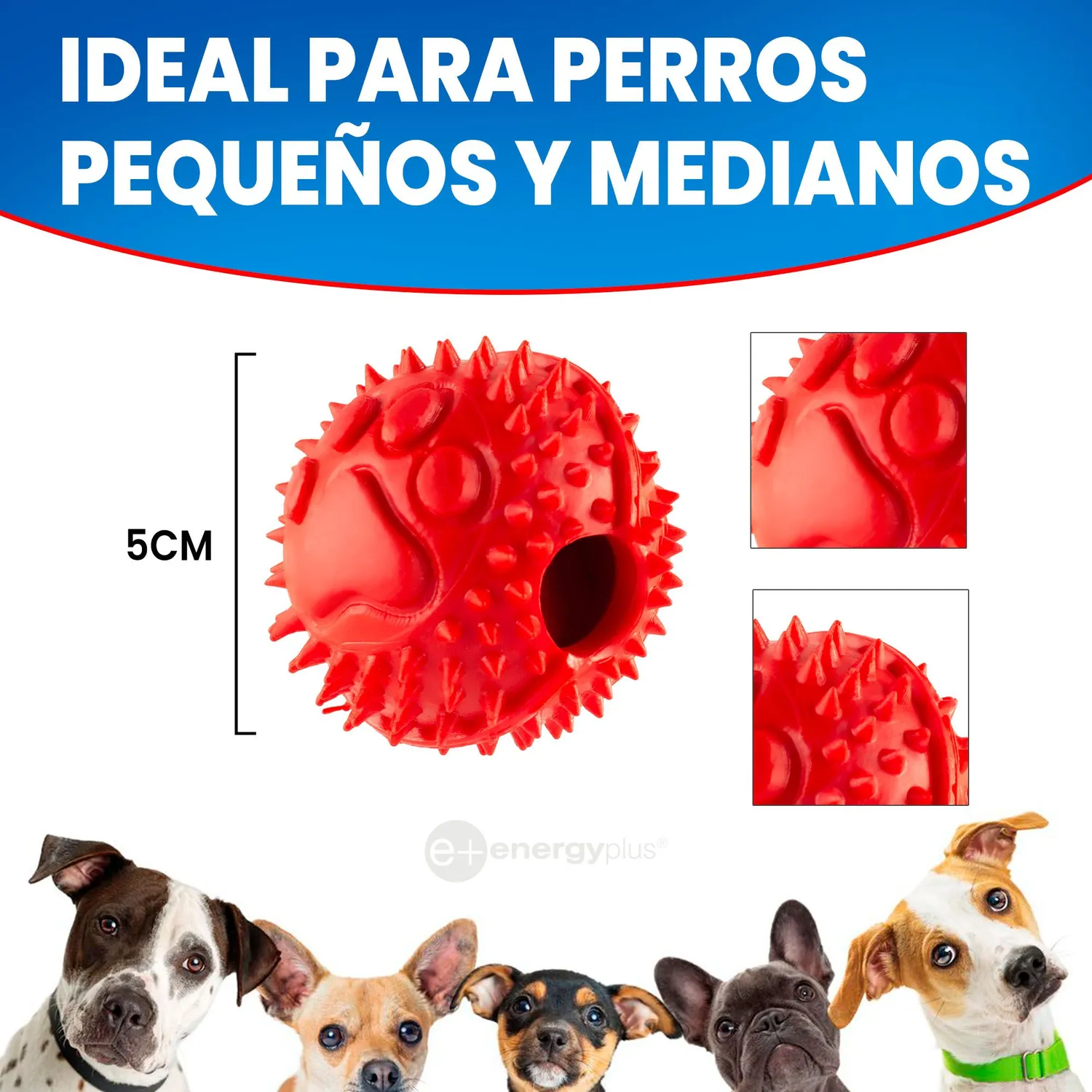 Pelota Para Perro Anti-sarro Dispensador  Peq Rojo 5