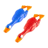 2 Patos Para Perro De Goma Antisarro Mediano Azul Rojo