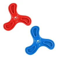 Kit X2 Boomerang de Goma Perros: Resistente Azul Rojo