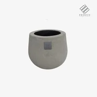 Matera En Cemento Tipo Gota De 20 Cm Alto X 18 Cm Diámetro