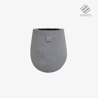 Matera En Cemento Tipo Gota De 30 Cm Alto X 24 Cm Diametro