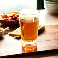 Vaso 300cc Corto Burbuja Naranja Acrílico