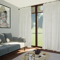 Set de 2 Cortina Blackout 100% Charlo 140x218 Blanco Just Home Collection