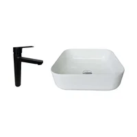 Kit Lavamanos Sobreponer Arezzo Vessel+Grifería Mezclador Nott Negra