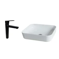 Kit Lavamanos Sobreponer Carimagua Vessel+Grifería Mezclador Nott Negro