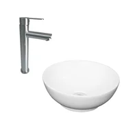 Kit Lavamanos Sobreponer Bowl 37 Cms+Grifería Mezclador Acero Inox