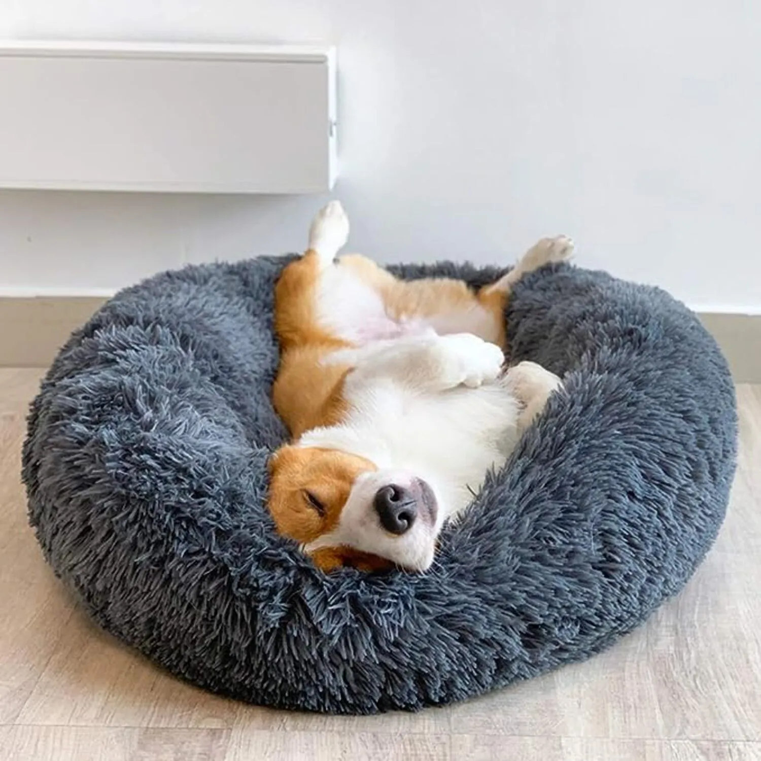 Cama Dona Para Perro 90x90x30cm Extra Grande Gris Maos Pets 3