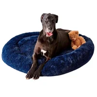 Cama Dona Para Perro 90x90x30cm Extra Grande Petroleo Maos Pets