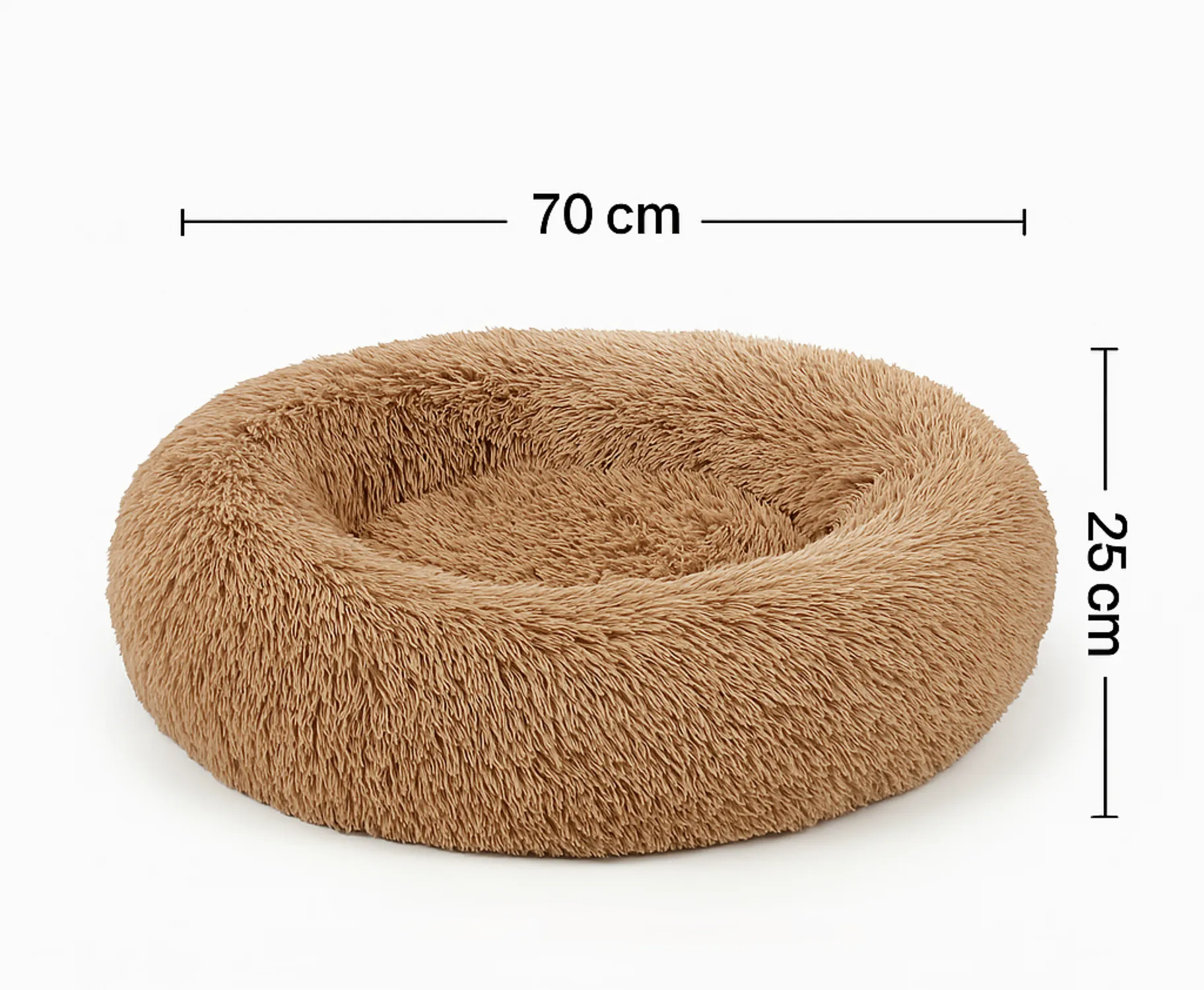Cama Dona Para Perro 70X70X25Cm Grande Café  Maos Pets 5
