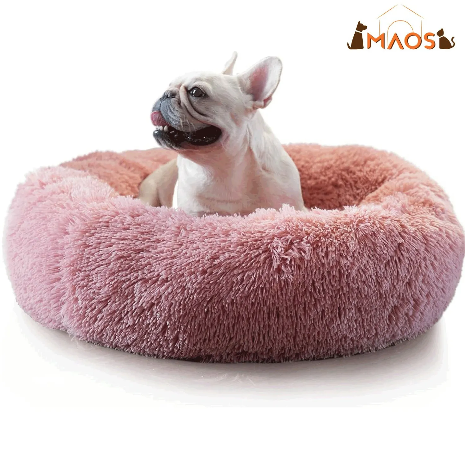 Cama Dona Para Perro 70x70x25cm Grande Rosado Maos Pets 3