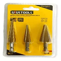 Juego de Brocas Escalonadas 3 Piezas Titanio Profesional Uyustools