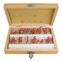 Juego de Fresas para Madera 12 Piezas Ruteadora 1/4" Uyustools en Estuche