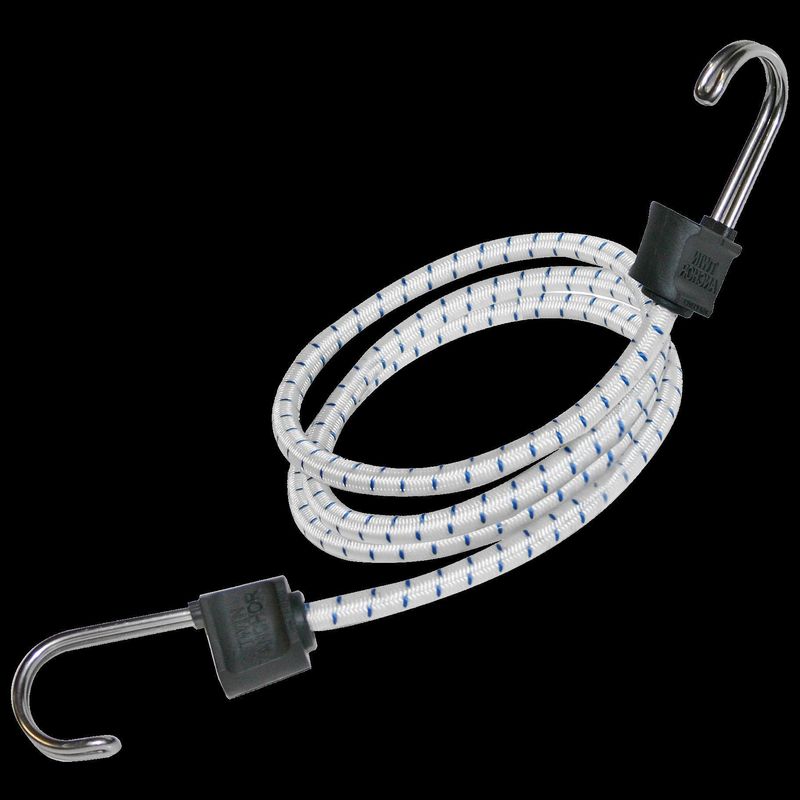 Cuerda Elástica Resistente De 40 Pulgadas - Gancho Dicromado, Doble Capa Reforzada - Ideal Para Carga, Sujeción Y Uso Industrial
