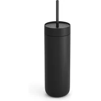 Taza de Café Negro Mate. Aislado Al Vacío Con