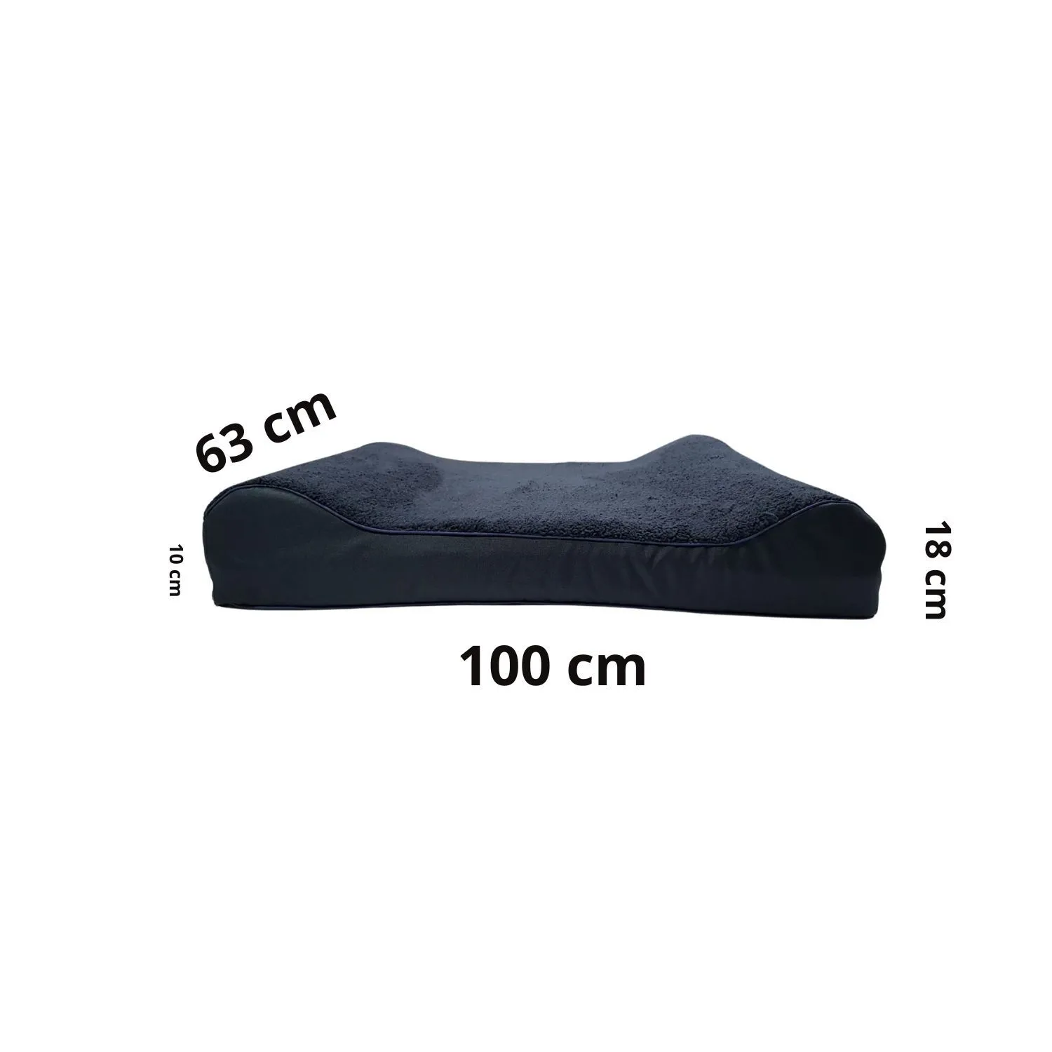 Cama para Perro Ortopedica Lounger 100x63x20cm Grande Azul Border 4