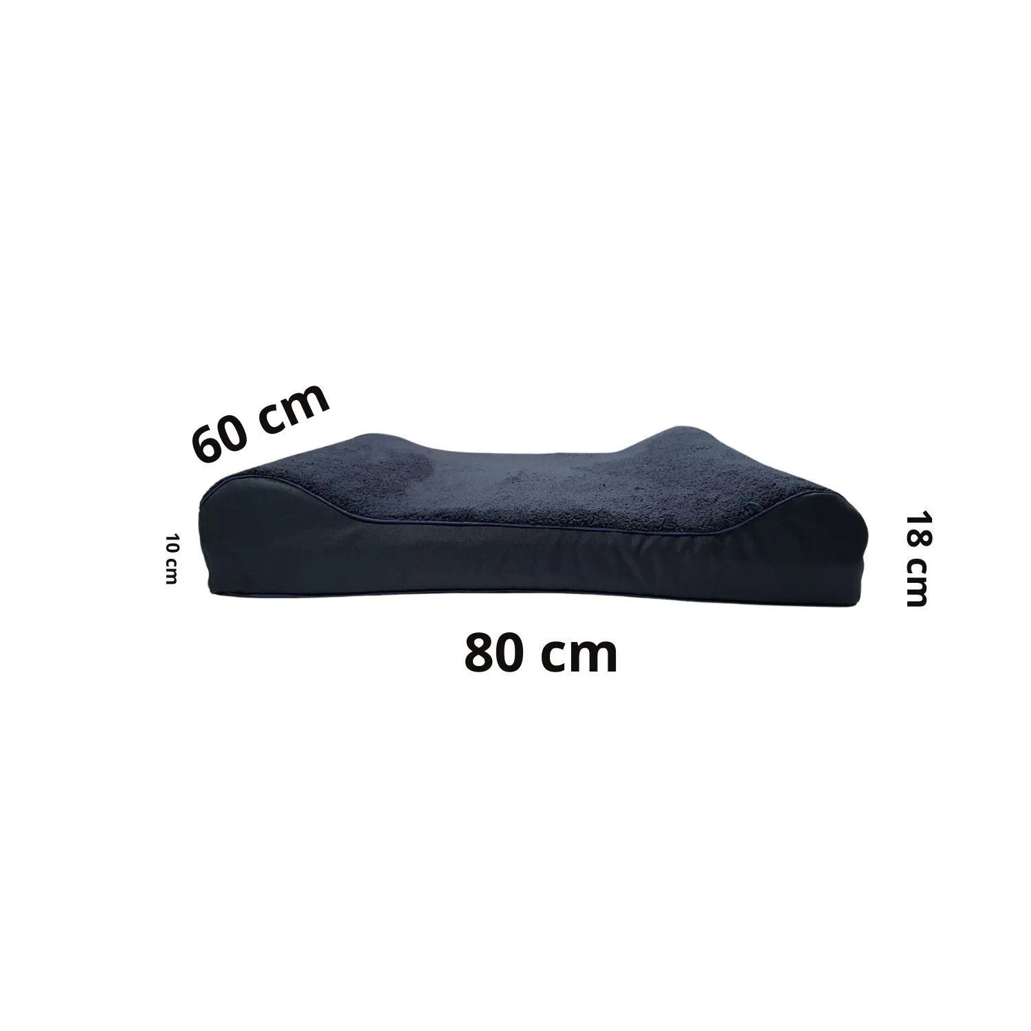 Cama para Perro Ortopedica Lounger  80x60x20cm Mediana Azul Border 4