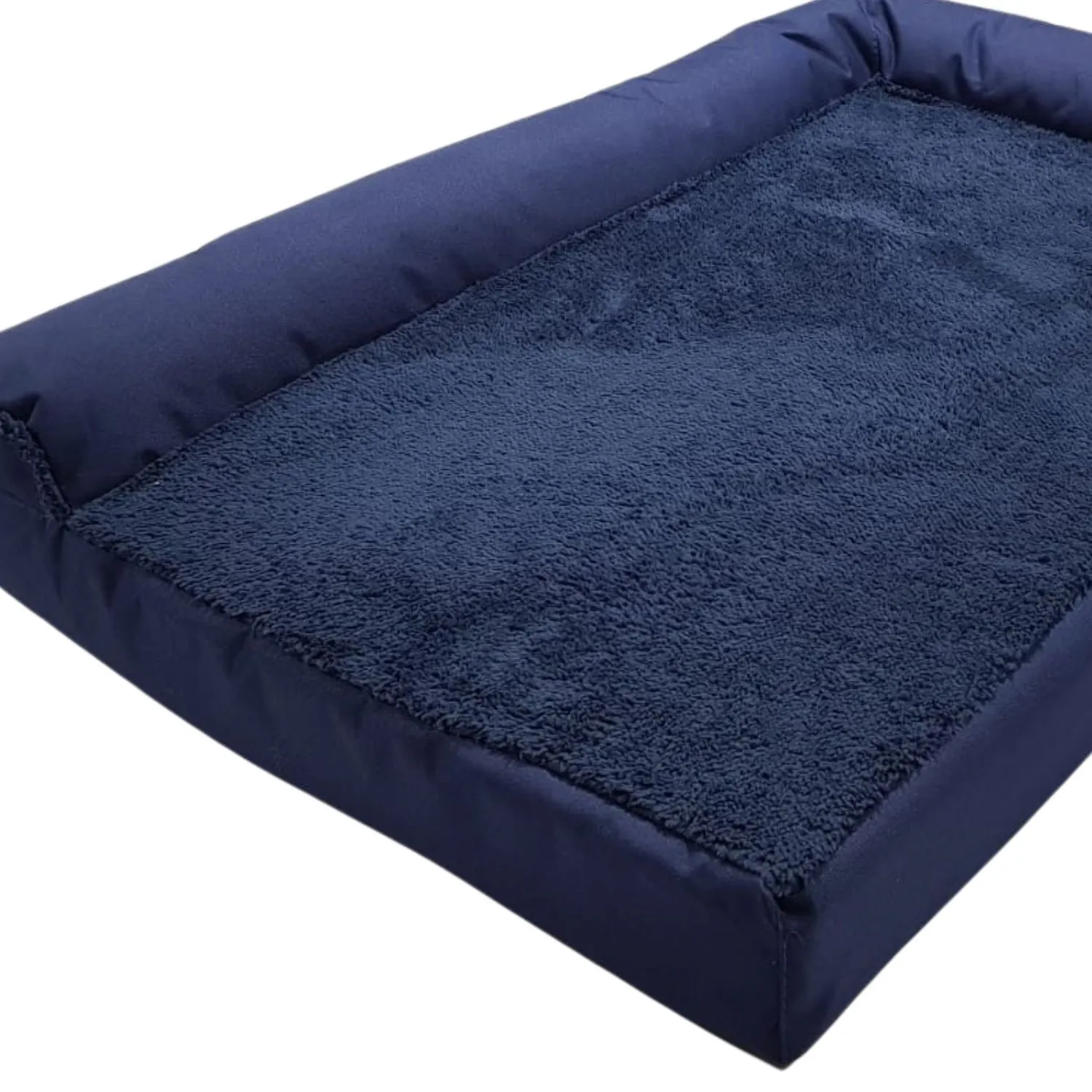 Cama para Perro Ortopedica Shaped 80x60x20cm Mediana Azul Border 3