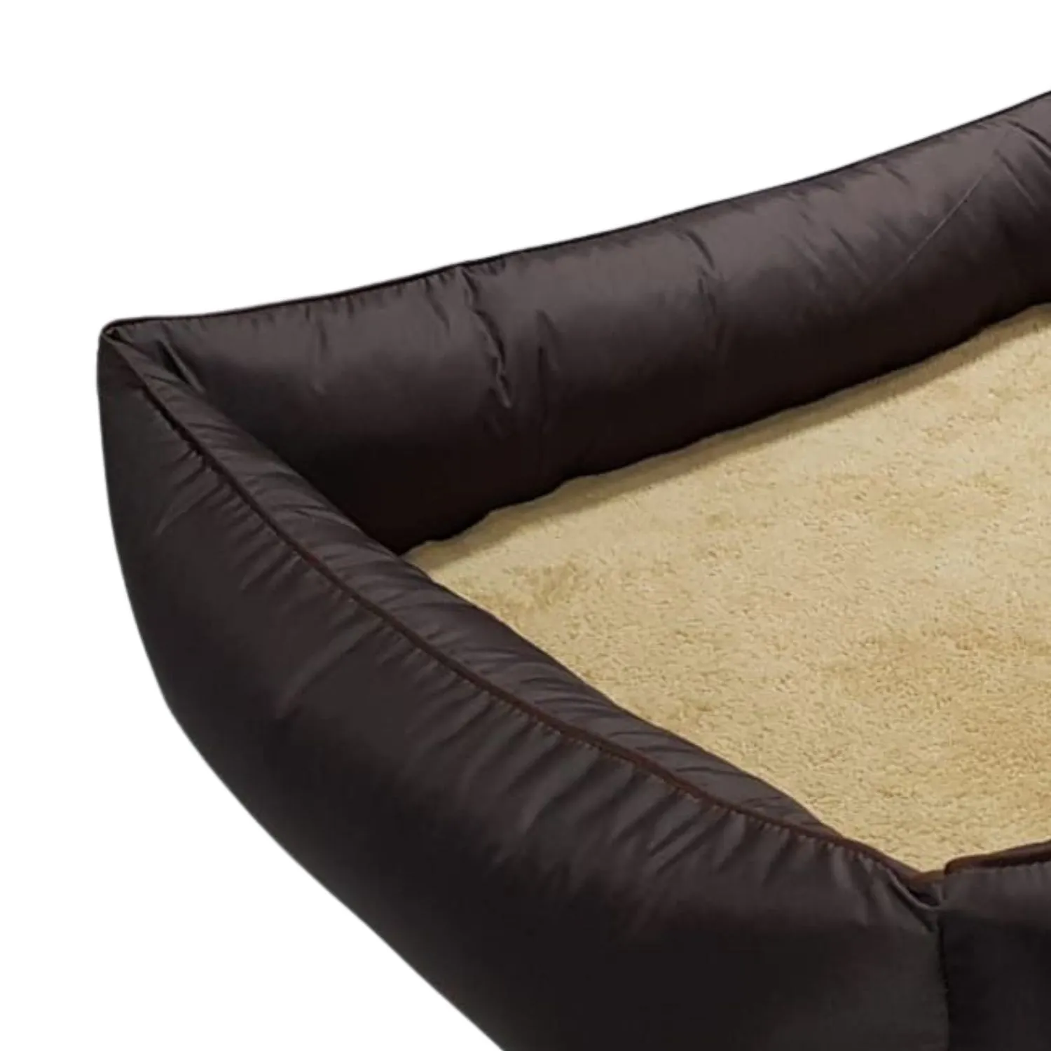 Cama para Perro Ortopedica Bolster  110x80x20cm Extra Grande Café 3