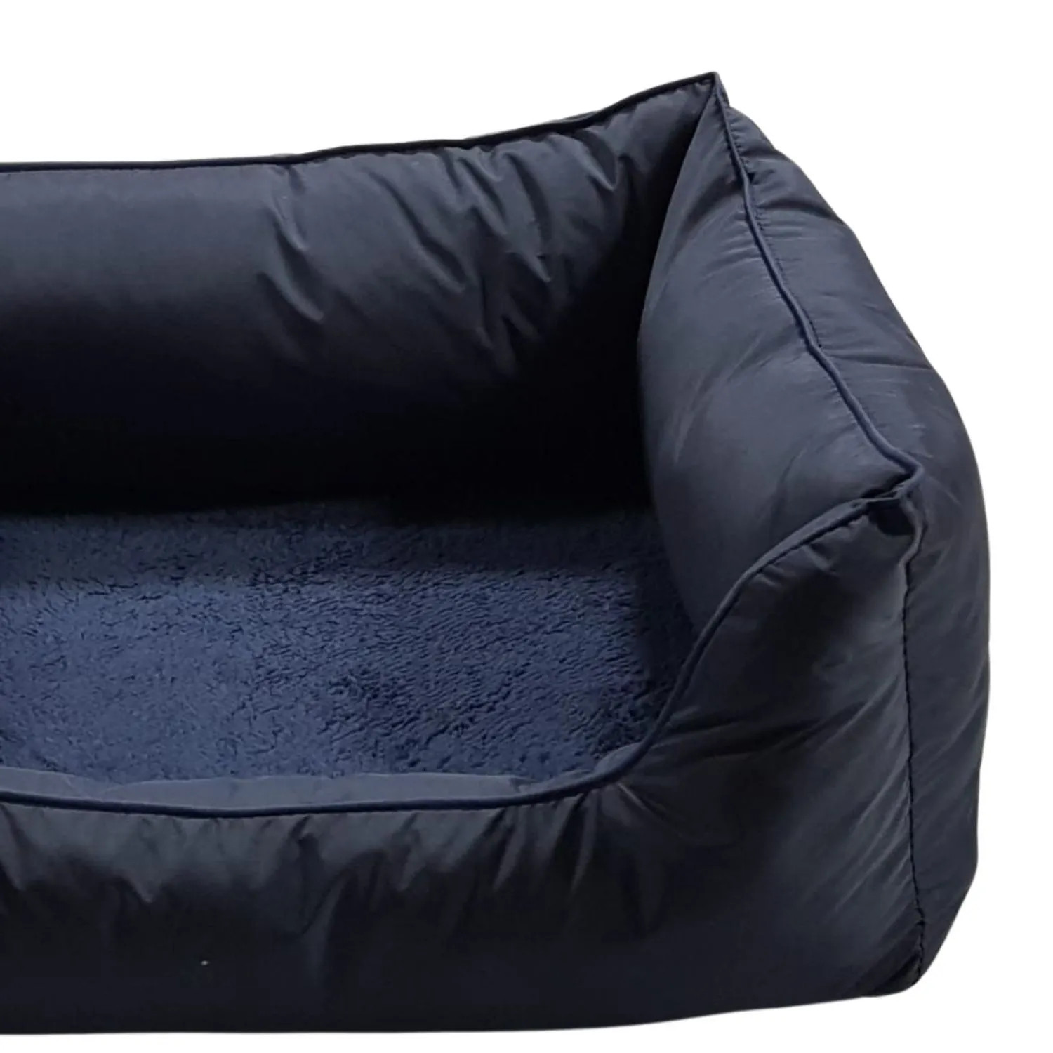 Cama Para Perro Ortopedica Bolster 60x40x15cm Pequeña Azul Oscuro 3