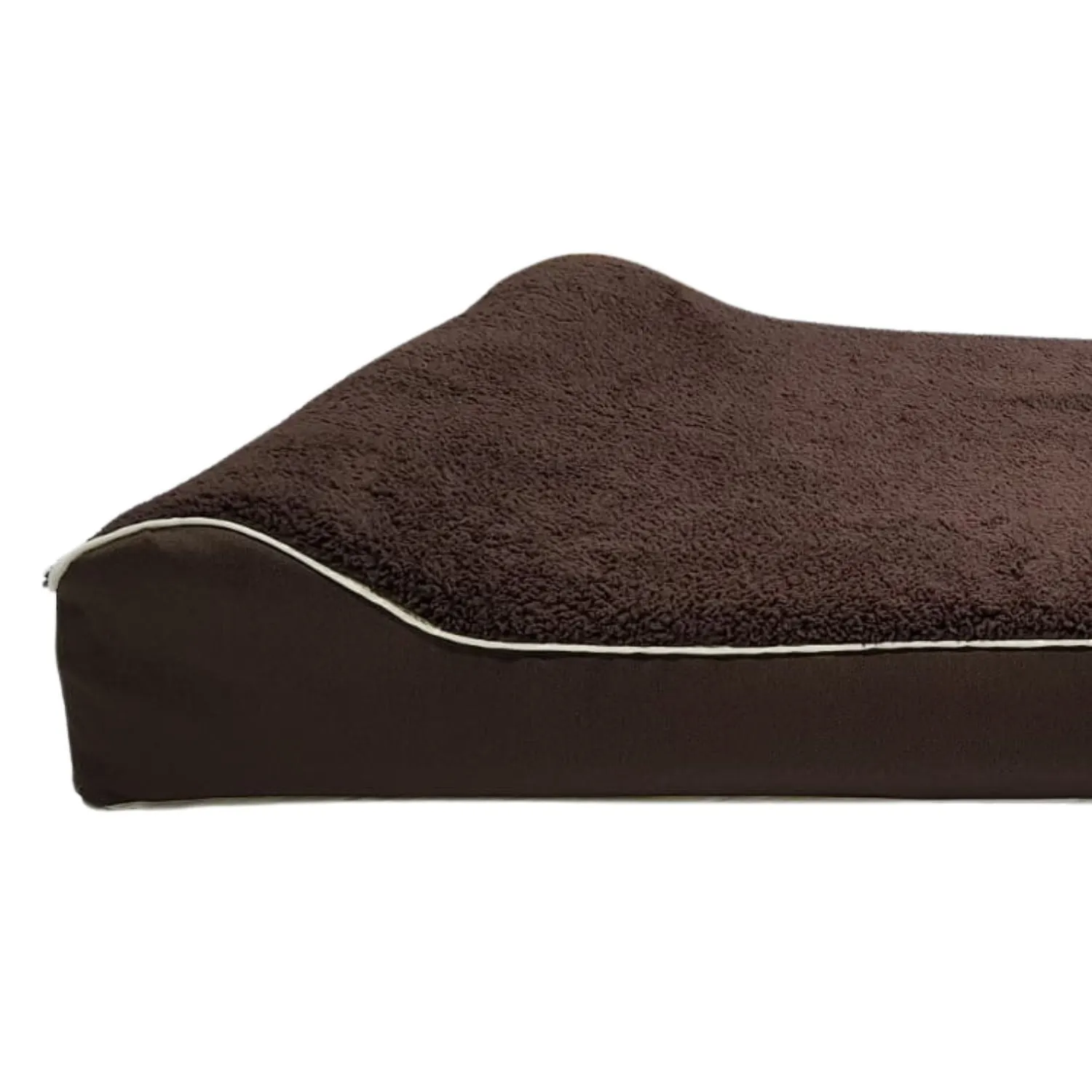 Cama para Perro Ortopedica Lounger  80x60x20cm Mediana Café Border 3