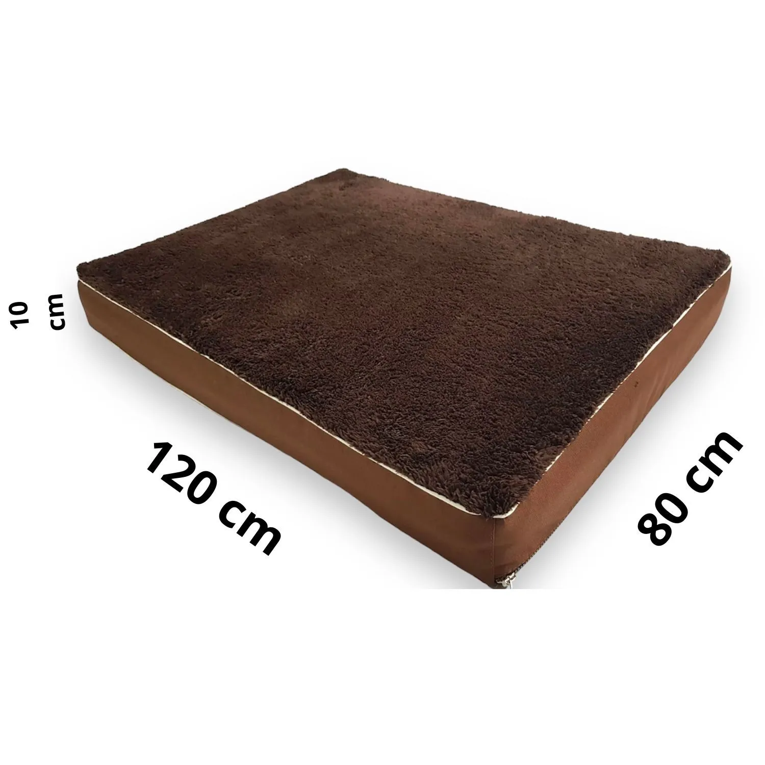 Cama Para Perro Ortopedica Antiestres 120x80x10cm Extra Grande Café 4