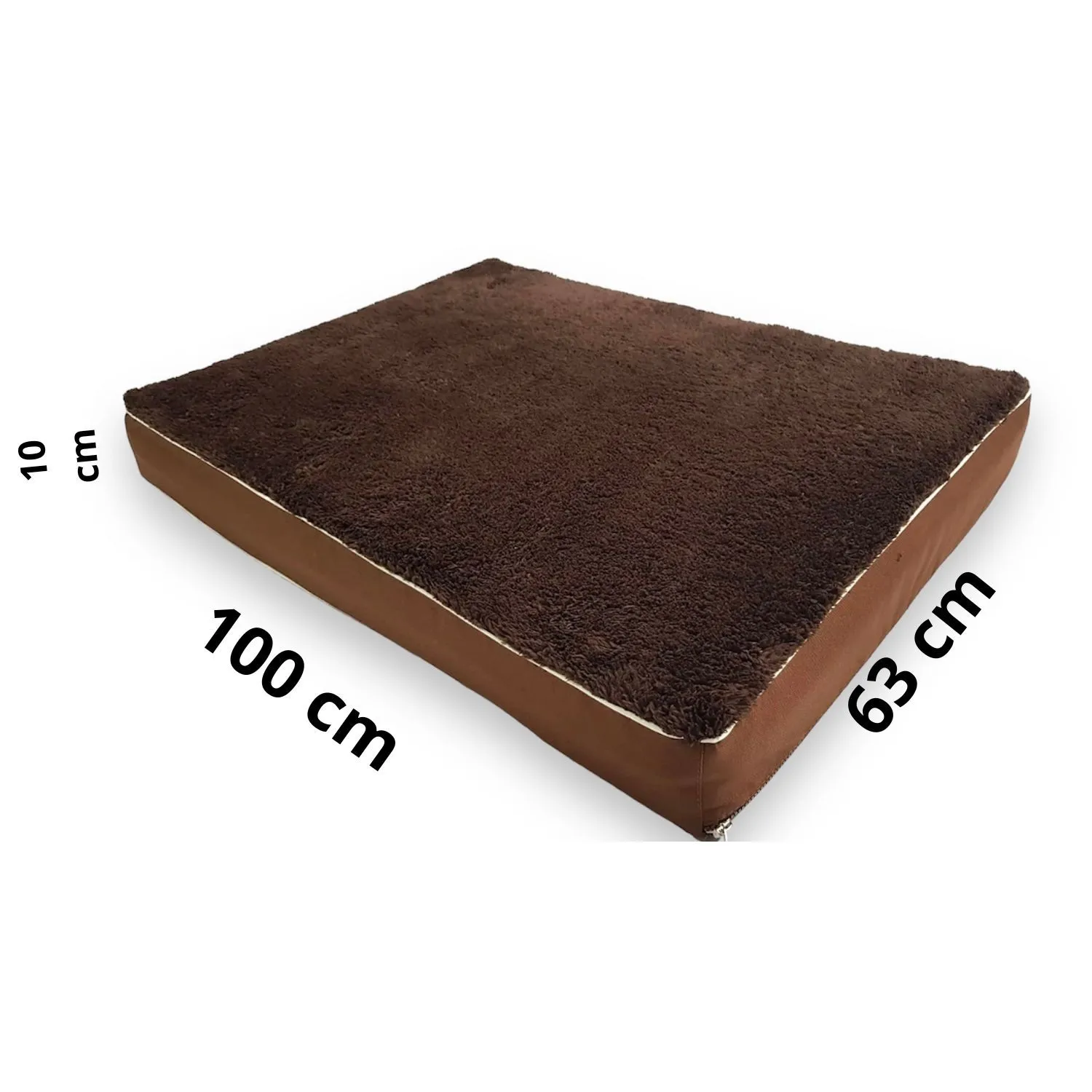 Cama para Perro Ortopedica Antiestres 100x63x10cm Grande Café Border 4