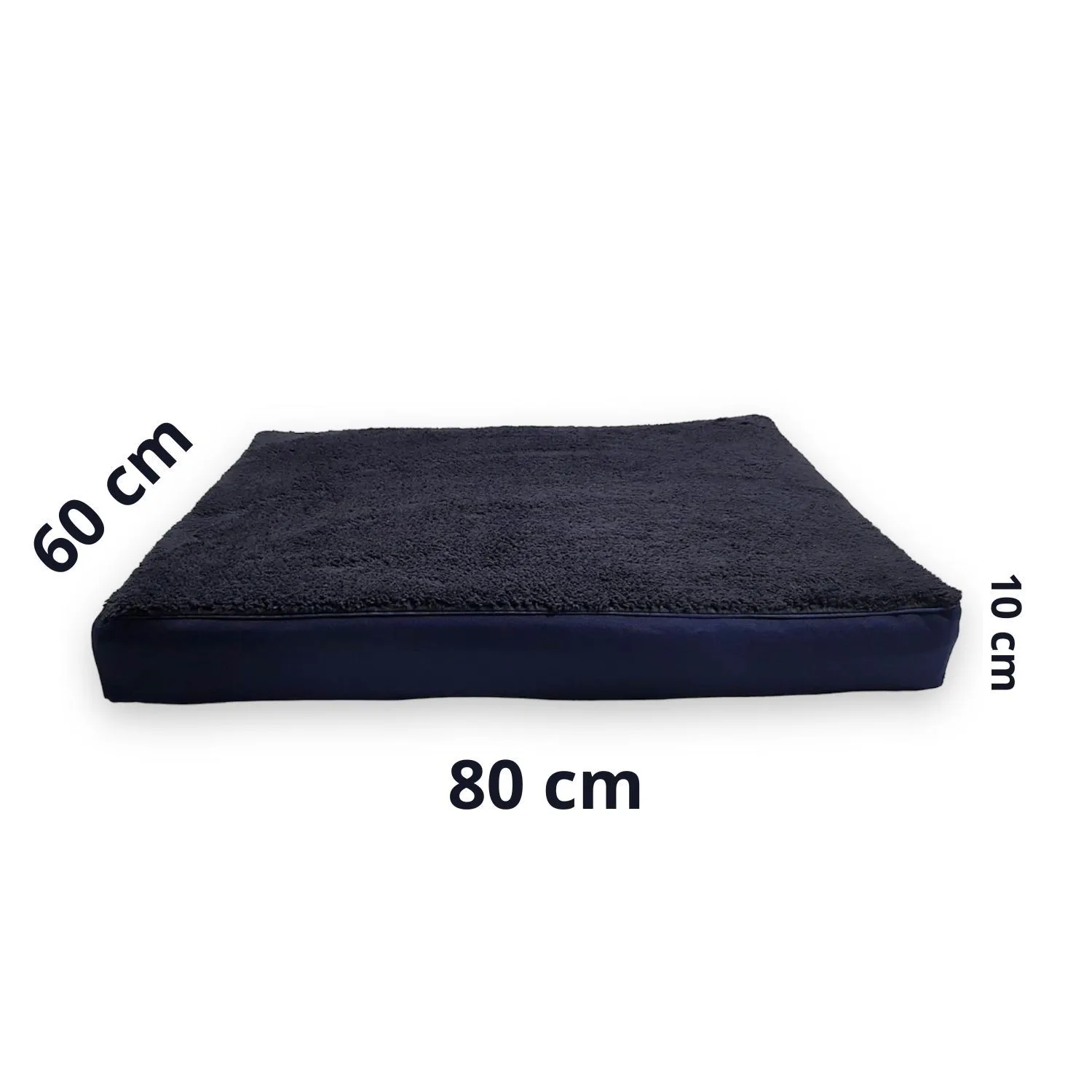 Cama Para Perro Ortopedica Antiestres 80x60x10cm Mediana Azul Border 4
