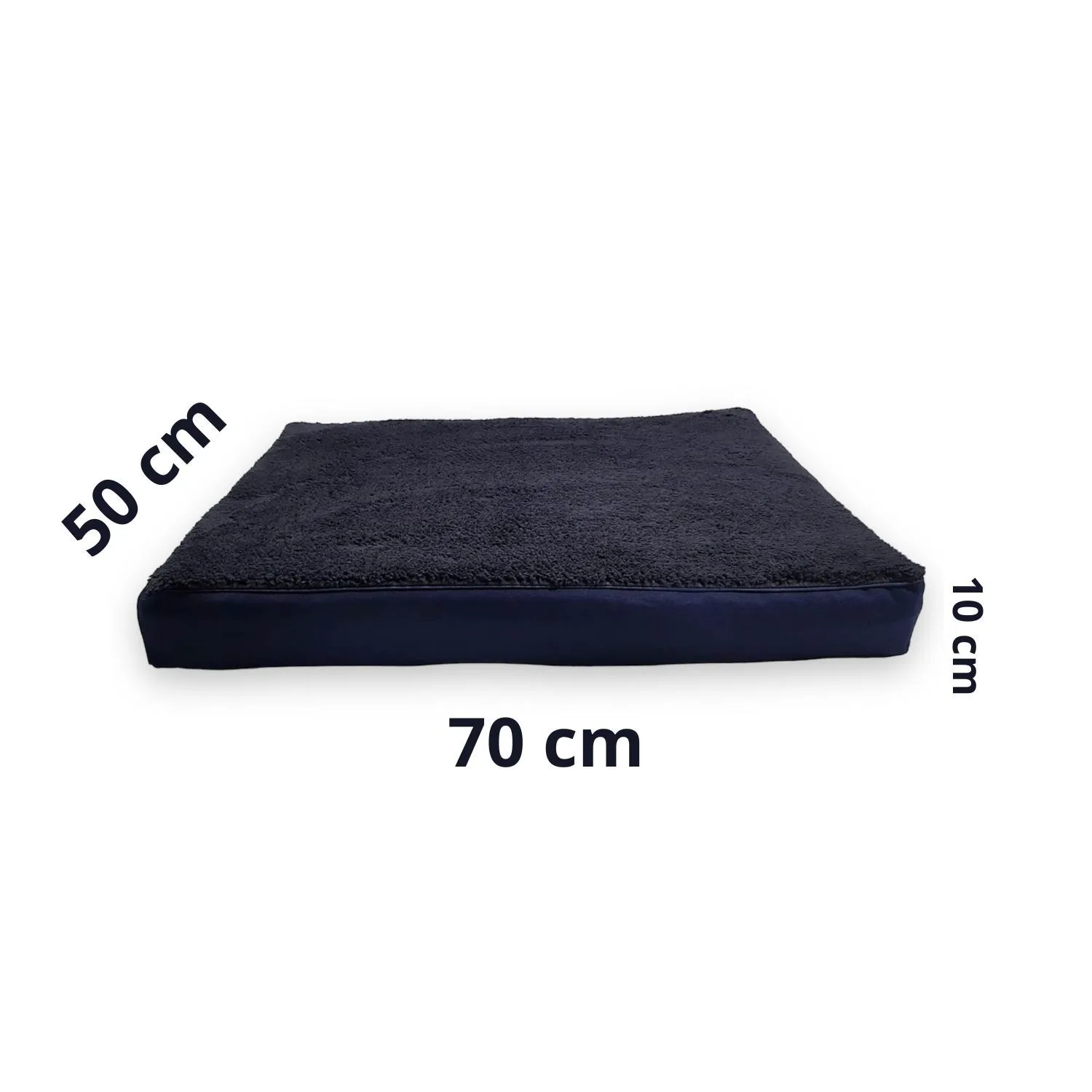 Cama Para Perro Ortopedica Antiestres 70x50x10cm Mediana Azul Oscuro 4