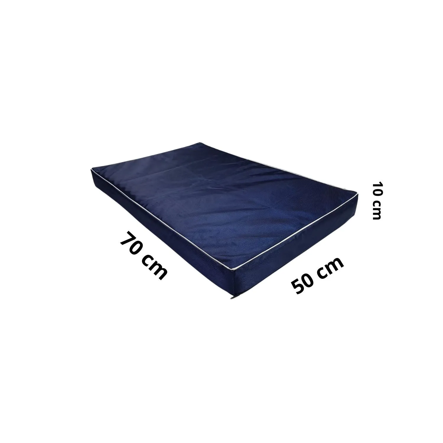 Cama Para Perro Antimordidas Strong 70x50x10cm  Pequeña Azul Border 4