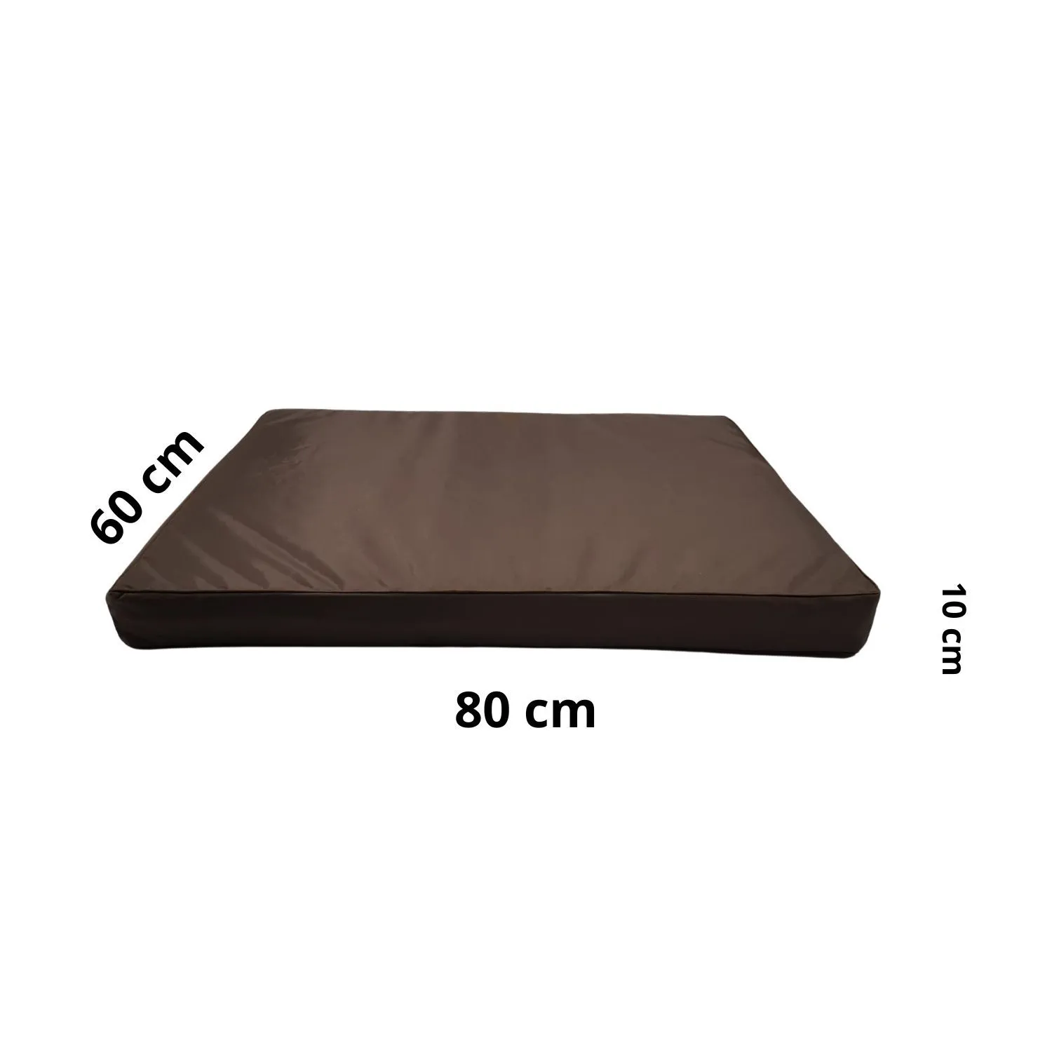 Cama Para Perro Antimordidas Strong 80x60x10cm Mediana Café Border 4