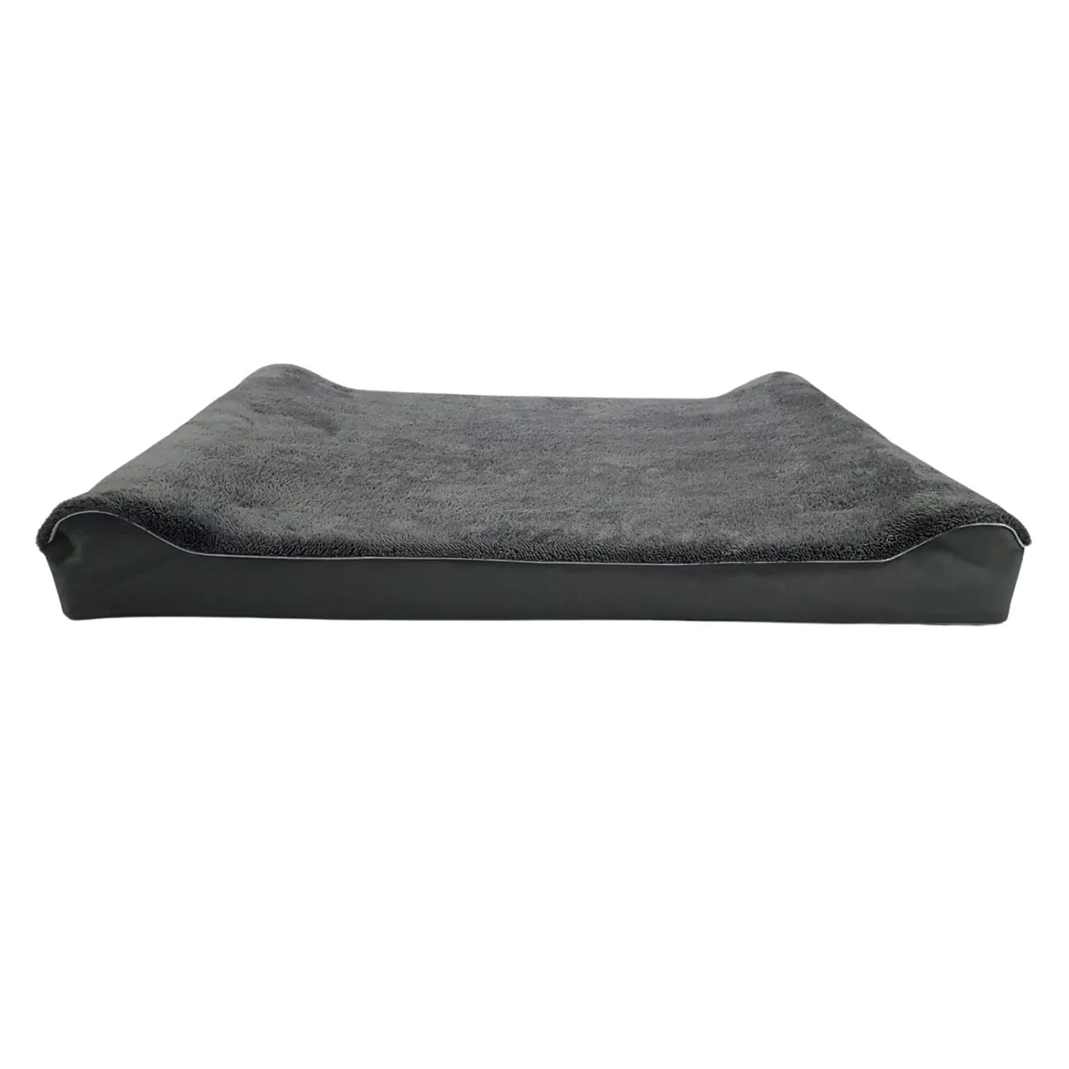 Cama para Perro Ortopedica Lounger  80x60x20cm Mediana Gris Border