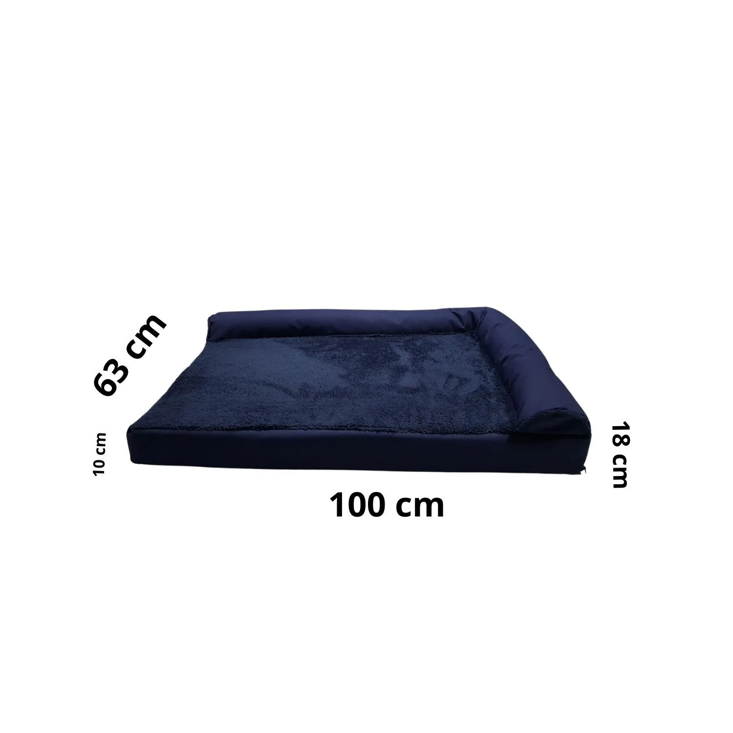 Cama para Perro Ortopedica Luxury Shaped 100x63x20cm Grande Azul 4