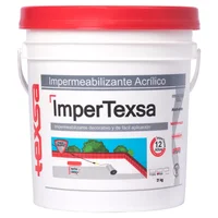 Texsa Impermeabilizante Acrílico Impertexsa 12 Años Blanco 5 Galones para Cubiertas Texsa