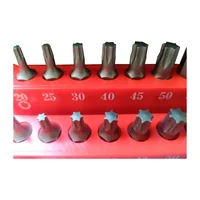 Juego de Puntas 38 Piezas Cuadrante 1/2" mm Torx Spline + 2 Soportes y Estuche