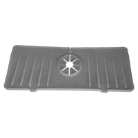 Escurridor de Platos PVC Flexible Lavaplatos Gris 37x1,4x15 cm