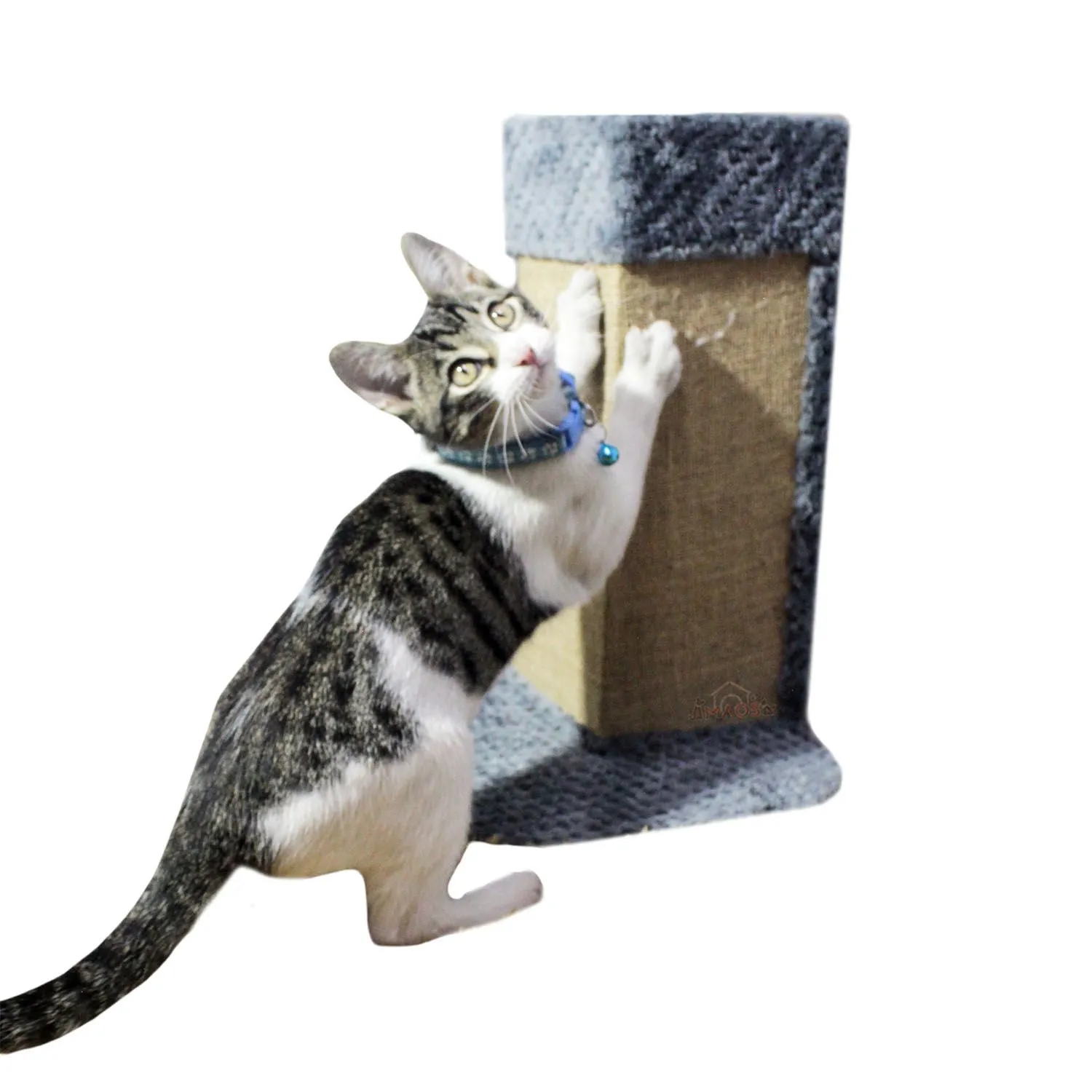 Gimnasio Rascador Para Gatos 25x25x40cm Mediano  Gris