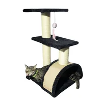 Gimnasio Rascador Para Gatos 40X40X70Cm Mediano Negro