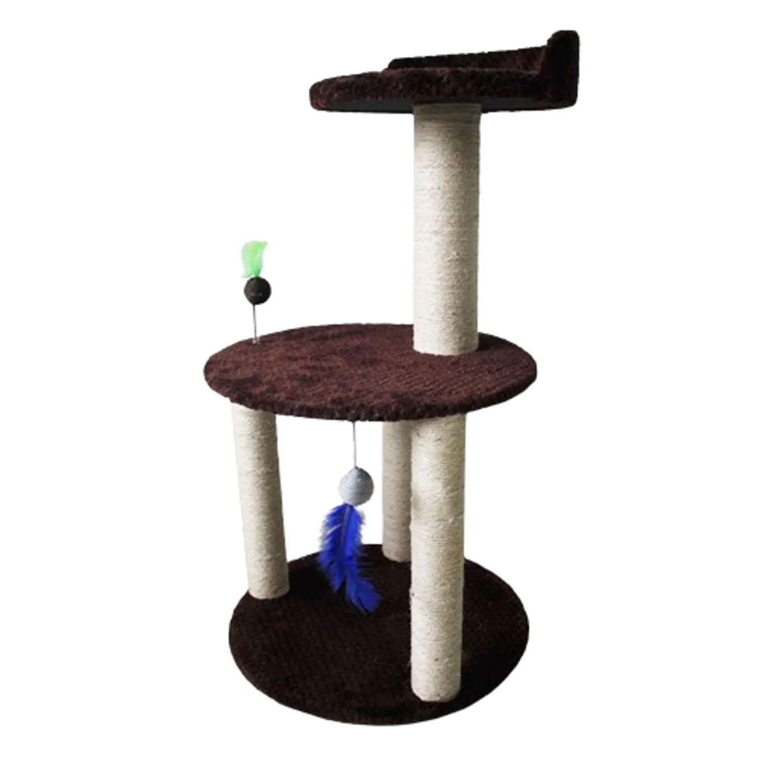 Gimnasio Rascador Para Gatos 45X45X90Cm Mediano Café
